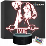 Lampka Nocna LED Boxer Rasa Psa z Imieniem na Prezent v.2
