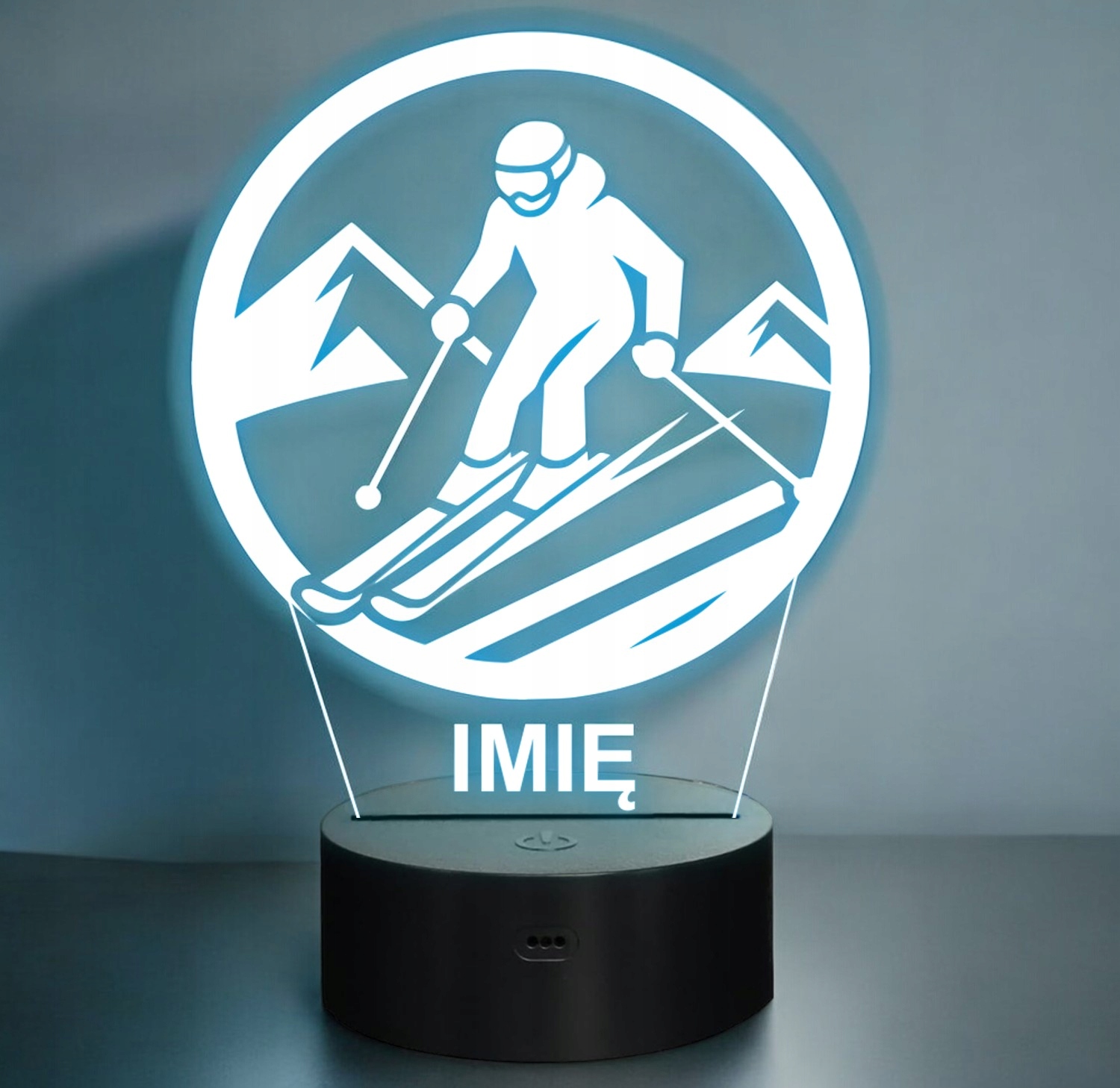 Lampka Nocna LED Statuetka Sporty Zimowe Narty Narciarz Prezent Grawer v.5 Lampka Nocna LED Statuetka Sporty Zimowe Narty Narciarz Prezent Grawer v.5