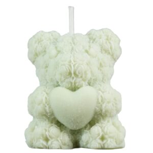 Świeca Zapachowa Sojowa Miś Bergamotka Limonka Zielona Świeczka Handmade