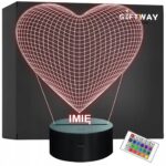 Lampka Nocna LED Serce 3D Iluzja Prezent Miłosny na Walentynki