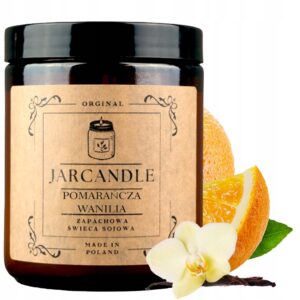 Świeca Zapachowa Sojowa Pomarańcza Wanilia Handmade Świeczka 120ml