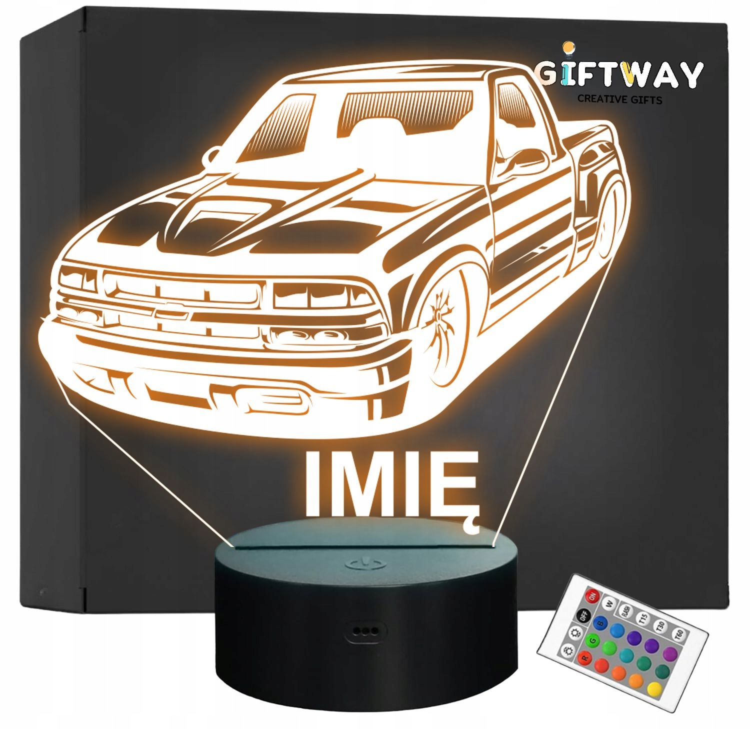 Lampka Nocna LED Imię Statuetka Samochód Auto Terenowy Prezent Grawer v.2 Lampka Nocna LED Imię Statuetka Samochód Auto Terenowy Prezent Grawer v.2