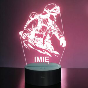 Lampka Nocna LED Imię Statuetka Zawód Strażak Prezent Grawer