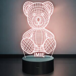 Lampka Nocna LED Miś 3D Iluzja Pluszak Prezent na Walentynki