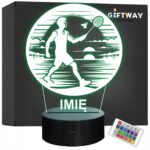 Lampka Nocna LED Statuetka Badminton Sport Aktywność na Prezent Grawer v.2