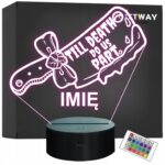 Lampka Nocna LED Imię Statuetka Tasak Pastel Goth Prezent Grawer
