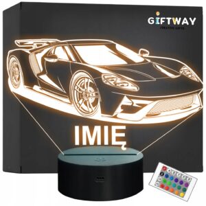 Lampka Nocna LED Imię Statuetka Samochód Auto Sportowe Prezent Grawer v.2