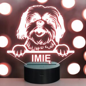 Lampka Nocna LED Shih tzu Rasa Psa z Imieniem na Prezent