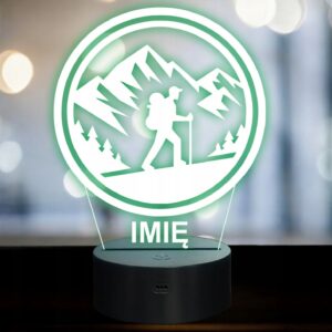 Lampka Nocna LED Statuetka Wspinaczka Górska Aktywność Prezent Grawer v.3