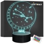 Lampka Nocna LED Byk Znak Zodiaku Horoskop z Imieniem Prezent Grawer