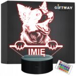 Lampka Nocna LED Border Collie Rasa z Imieniem na Prezent v.1