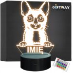 Lampka Nocna LED Lyoki Rasa Kota z Imieniem na Prezent