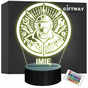 Lampka Nocna LED Statuetka Elektryk Narzędzia Zawód na Prezent Grawer v.1