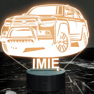 Lampka Nocna LED Imię Statuetka Samochód Auto na Prezent Grawer