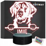 Lampka Nocna LED Labrador retriever Rasa Psa z Imieniem na Prezent v.1