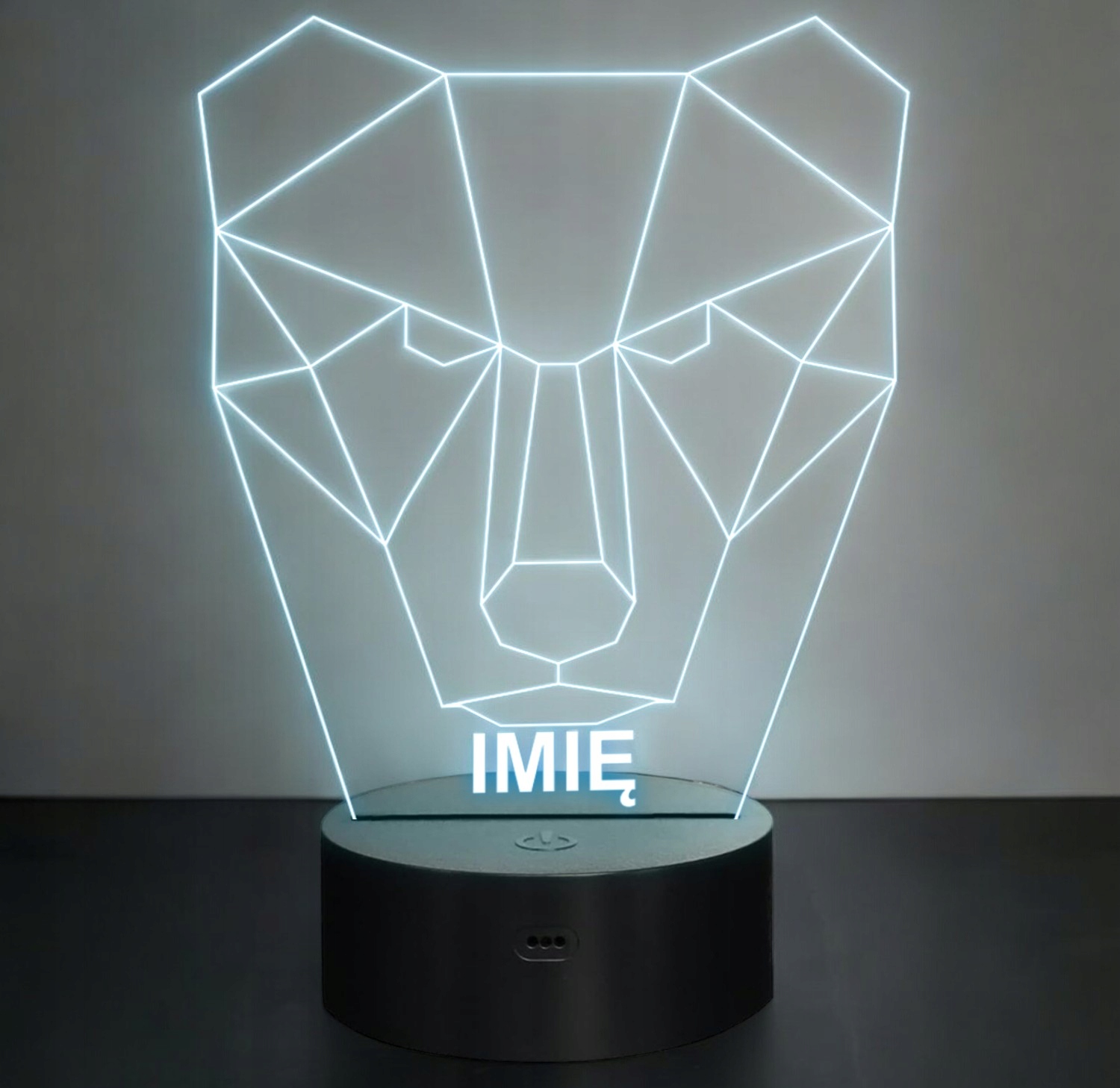 Lampka Nocna LED 3D Z Imieniem Grawer Niedźwiedź na Prezent Personalizowana Lampka Nocna LED 3D Z Imieniem Grawer Niedźwiedź na Prezent Personalizowana