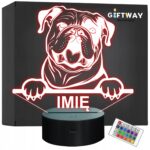Lampka Nocna LED Buldog angielski Rasa Psa z Imieniem na Prezent