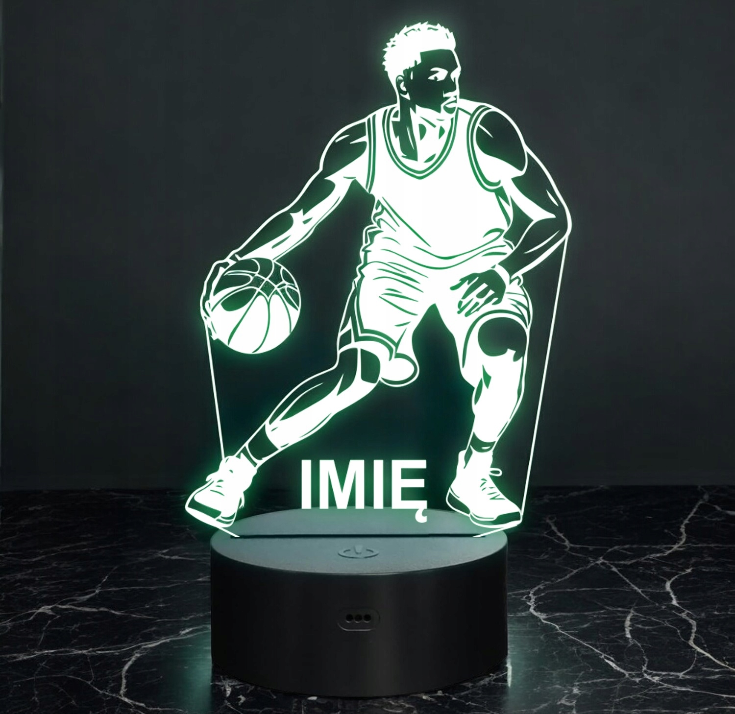 Lampka Nocna LED Z Imieniem Grawer Koszykarz Koszykówka Sport Prezent v.2 Lampka Nocna LED Z Imieniem Grawer Koszykarz Koszykówka Sport Prezent v.2