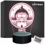 Lampka Nocna LED Imię Statuetka Wóz Straż Pożarna na Prezent Grawer v.4