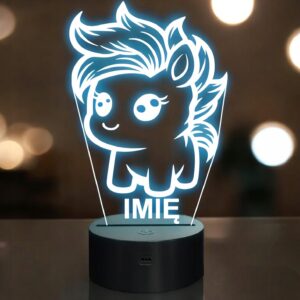 Lampka Nocna LED Z Imieniem Słodki Kucyk Konik dla Dzieci na Prezent v.2