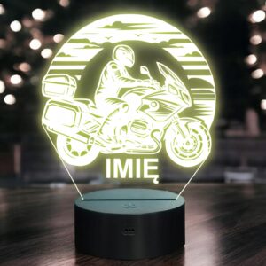 Lampka Nocna LED Imię Motocykl Motor Ścigacz na Prezent Grawer v.6