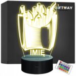 Lampka Nocna LED Imię Statuetka Fast Food Frytki na Prezent Grawer