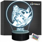 Lampka Nocna LED Statuetka Sporty Zimowe Snowboard na Prezent Grawer v.2