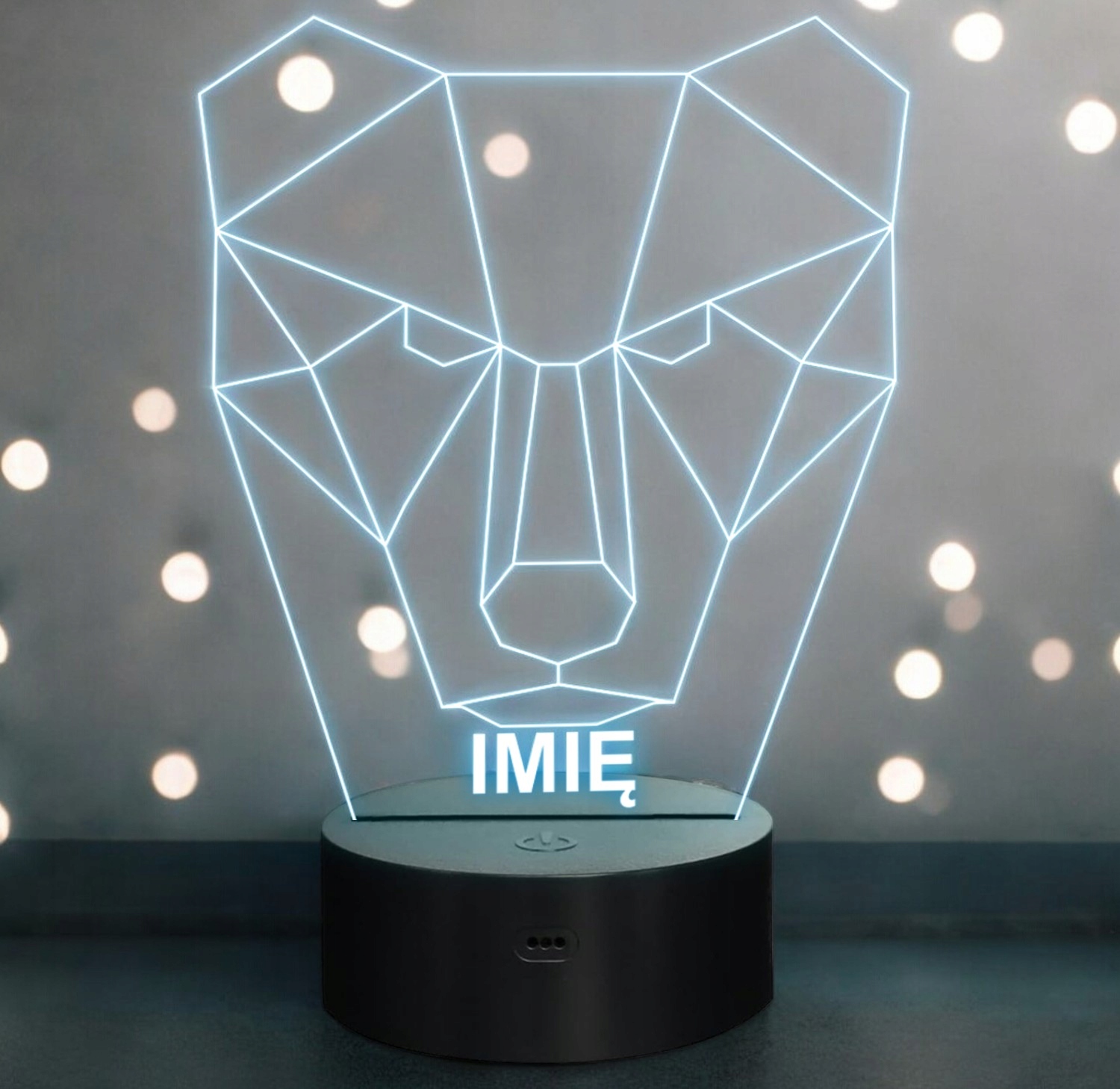 Lampka Nocna LED 3D Z Imieniem Grawer Niedźwiedź na Prezent Personalizowana Lampka Nocna LED 3D Z Imieniem Grawer Niedźwiedź na Prezent Personalizowana