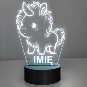 Lampka Nocna LED Z Imieniem Słodki Jednorożec Unicorn dla Dzieci na Prezent