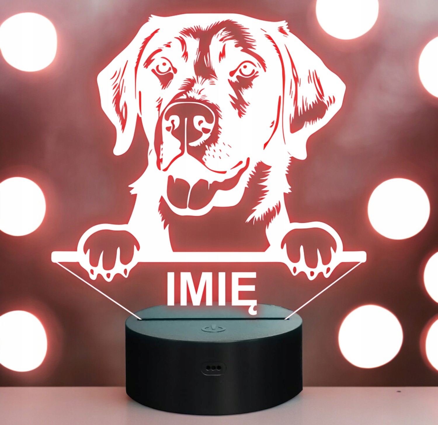 Lampka Nocna LED Labrador retriever Rasa Psa z Imieniem na Prezent v.1 Lampka Nocna LED Labrador retriever Rasa Psa z Imieniem na Prezent v.1