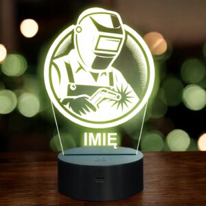 Lampka Nocna LED Statuetka Spawacz Zawód na Prezent Grawer v.1