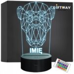 Lampka Nocna LED 3D Z Imieniem Grawer Małpa Małpka na Prezent