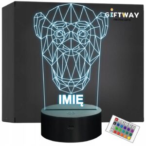 Lampka Nocna LED 3D Z Imieniem Grawer Małpa Małpka na Prezent