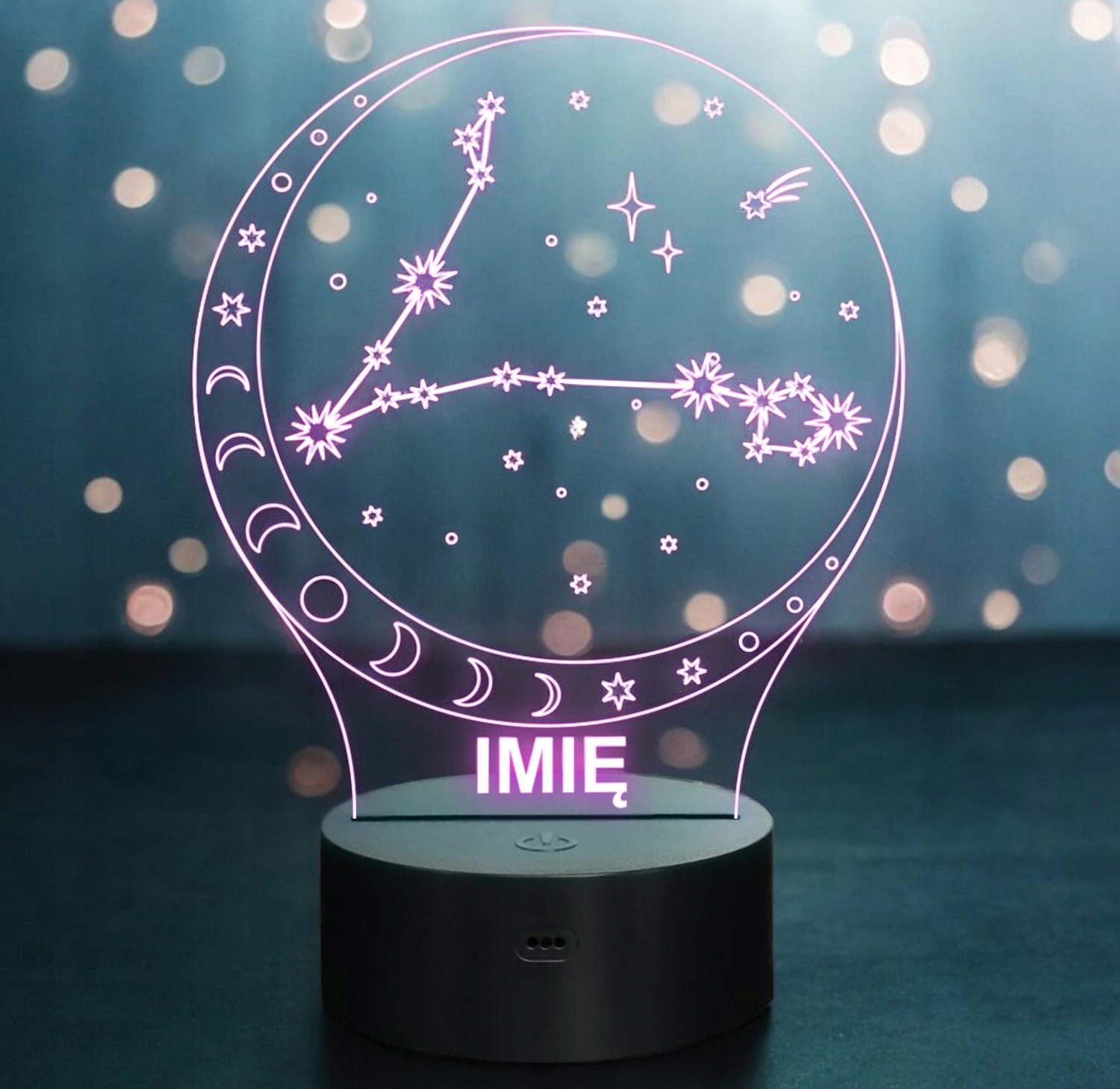 Lampka Nocna LED Ryby Znak Zodiaku Horoskop z Imieniem Prezent Grawer Lampka Nocna LED Ryby Znak Zodiaku Horoskop z Imieniem Prezent Grawer