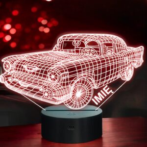 Lampka Nocna LED Samochód Auto Retro Z Imieniem na Prezent