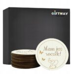 Drewniane Tabliczki z Miesiącami do Zdjęć Dziecka Pierwszy Rok Słonie Białe