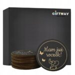 Drewniane Tabliczki Miesiące do Zdjęć Dziecka Pierwszy Rok Słonie Czarne