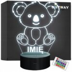 Lampka Nocna LED Z Imieniem Słodki Koala dla Dzieci na Prezent