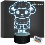 Lampka Nocna LED Z Imieniem Słodka Owca Owieczka dla Dzieci na Prezent v.2