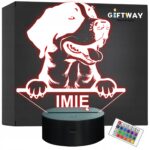 Lampka Nocna LED Duży Szwajcarski Pies Pasterski Psa z Imieniem na Prezent