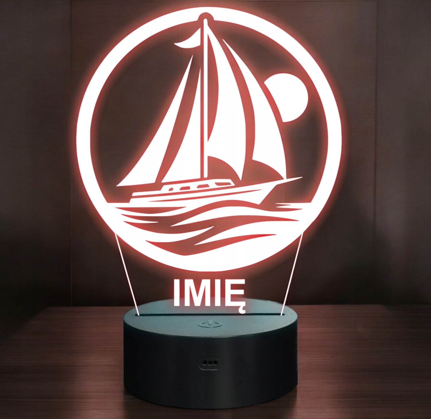 Lampka Nocna LED Statuetka Żeglowanie Żagiel Łódź na Prezent Grawer Lampka Nocna LED Statuetka Żeglowanie Żagiel Łódź na Prezent Grawer