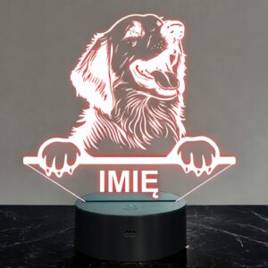 Lampka Nocna LED Pyrenees Rasa Psa z Imieniem na Prezent