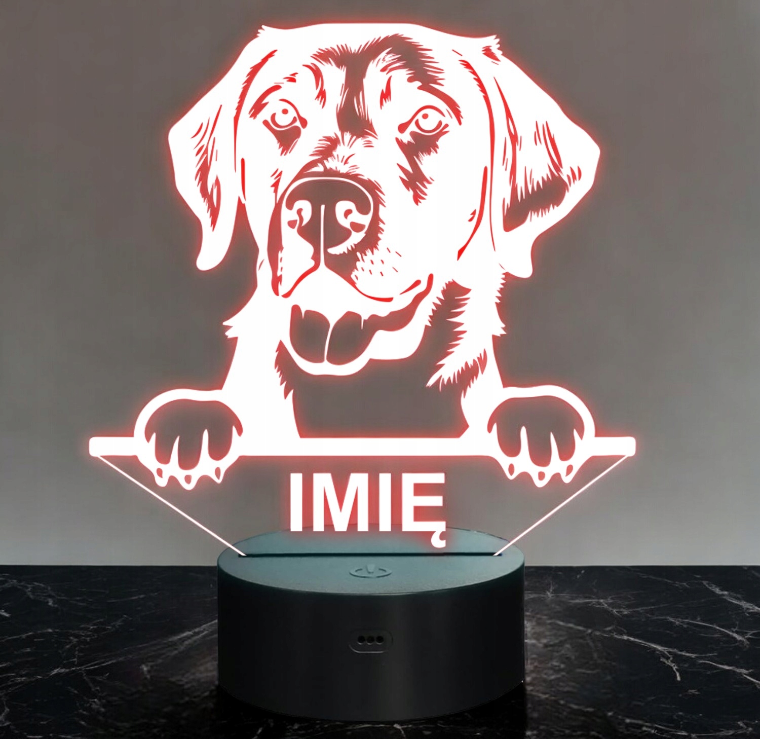 Lampka Nocna LED Labrador retriever Rasa Psa z Imieniem na Prezent v.1 Lampka Nocna LED Labrador retriever Rasa Psa z Imieniem na Prezent v.1