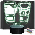 Lampka Nocna LED Z Imieniem Grawer Rękawice Bokserskie Boks Sport Prezent