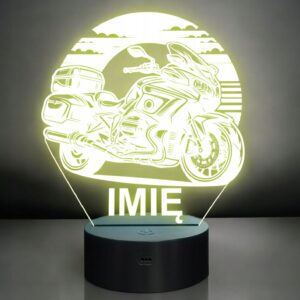 Lampka Nocna LED Imię Motocykl Motor Ścigacz na Prezent Grawer v.3