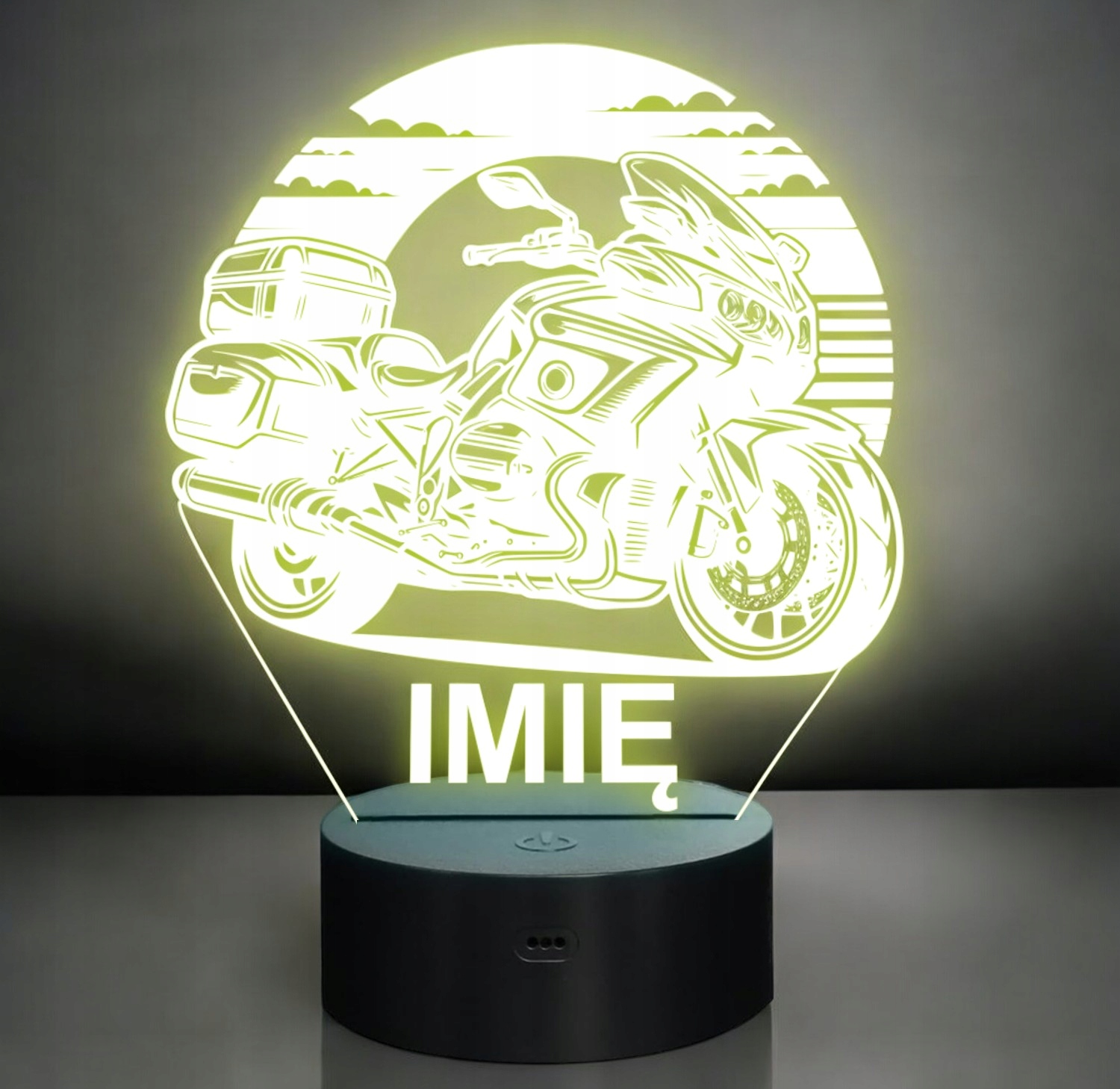 Lampka Nocna LED Imię Motocykl Motor Ścigacz na Prezent Grawer v.3 Lampka Nocna LED Imię Motocykl Motor Ścigacz na Prezent Grawer v.3