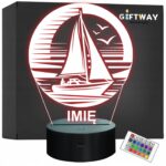 Lampka Nocna LED Statuetka Żeglowanie Żagiel Aktywność Prezent Grawer v.1