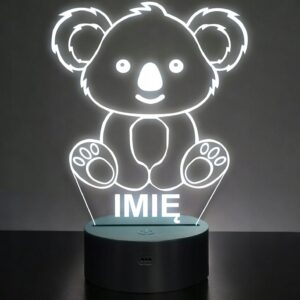 Lampka Nocna LED Z Imieniem Słodki Koala dla Dzieci na Prezent