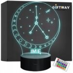 Lampka Nocna LED Rak Znak Zodiaku Horoskop z Imieniem Prezent Grawer