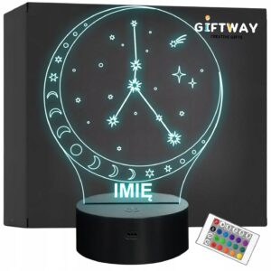 Lampka Nocna LED Rak Znak Zodiaku Horoskop z Imieniem Prezent Grawer